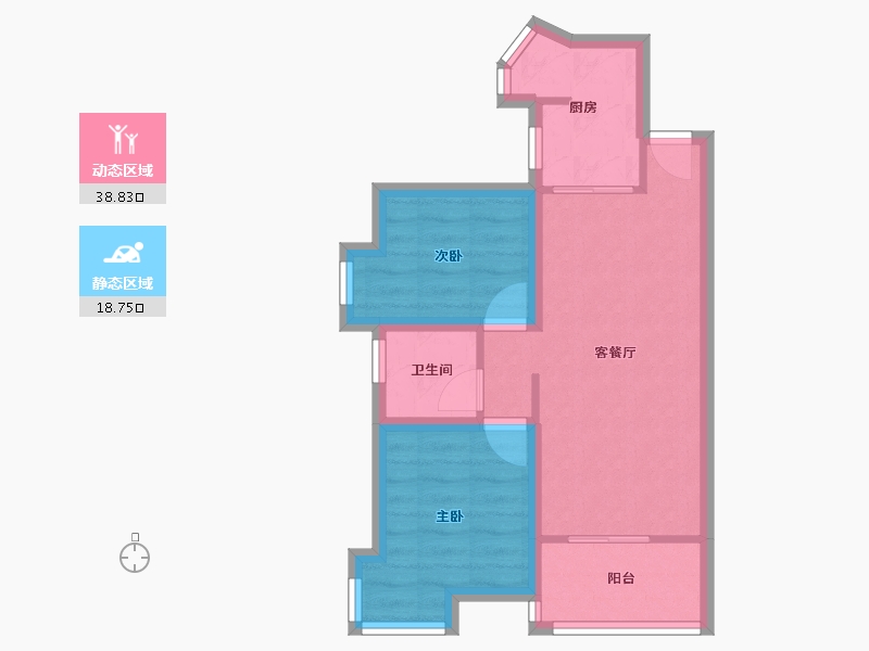 广东省-深圳市-田心庆云花园-50.40-户型库-动静分区