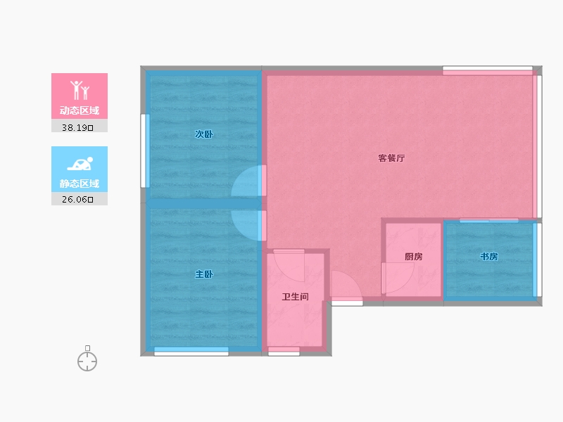 广东省-深圳市-华清园安业花园-57.63-户型库-动静分区