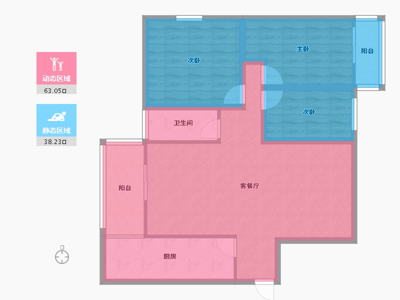 广东省-深圳市-海晖大厦-90.75-户型库-动静分区