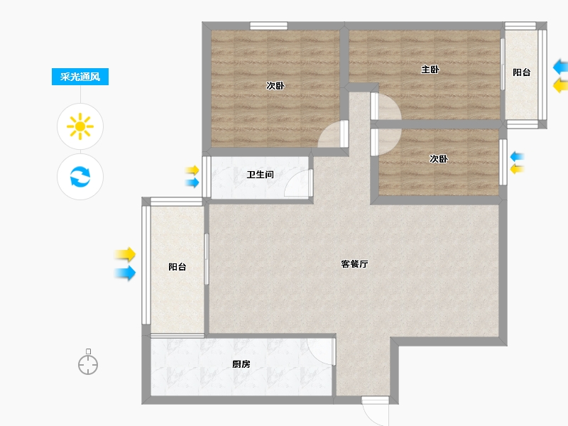 广东省-深圳市-海晖大厦-90.75-户型库-采光通风