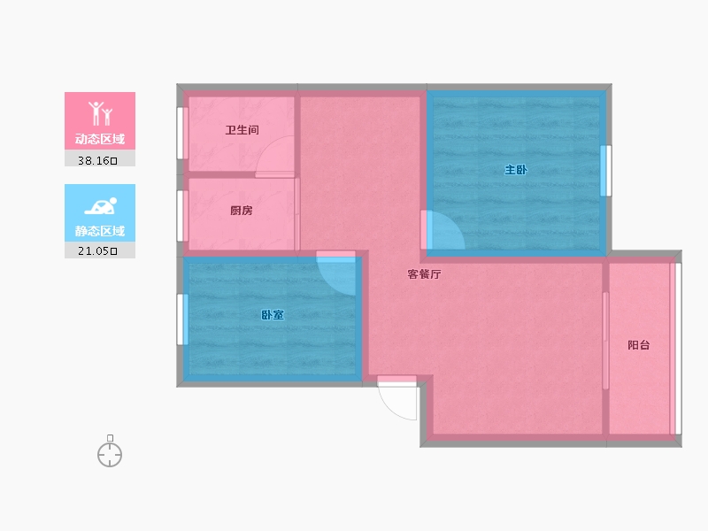 广东省-深圳市-宝海花园-52.24-户型库-动静分区