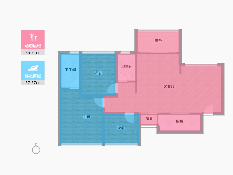 广东省-深圳市-华晖云门-82.25-户型库-动静分区