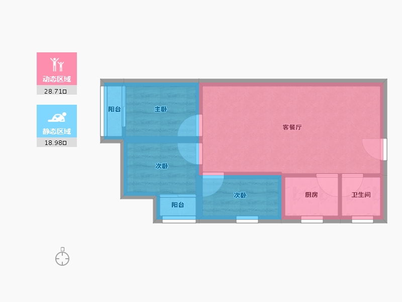 广东省-深圳市-向南瑞峰花园-41.67-户型库-动静分区