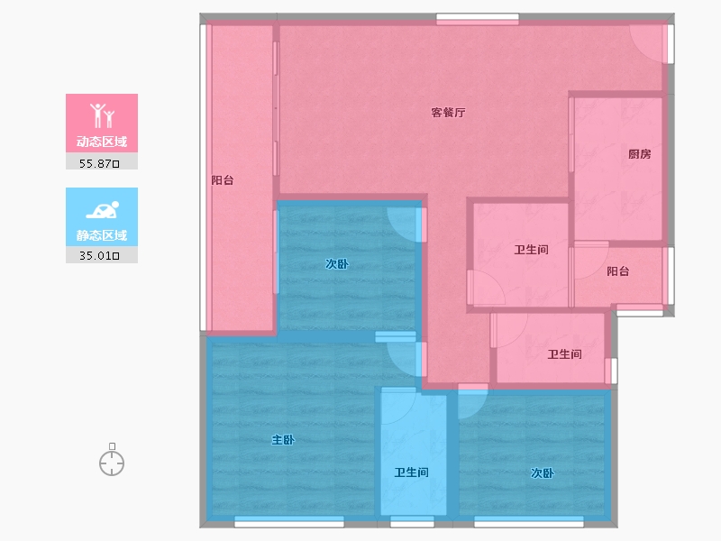 广东省-深圳市-向南瑞峰花园-80.80-户型库-动静分区