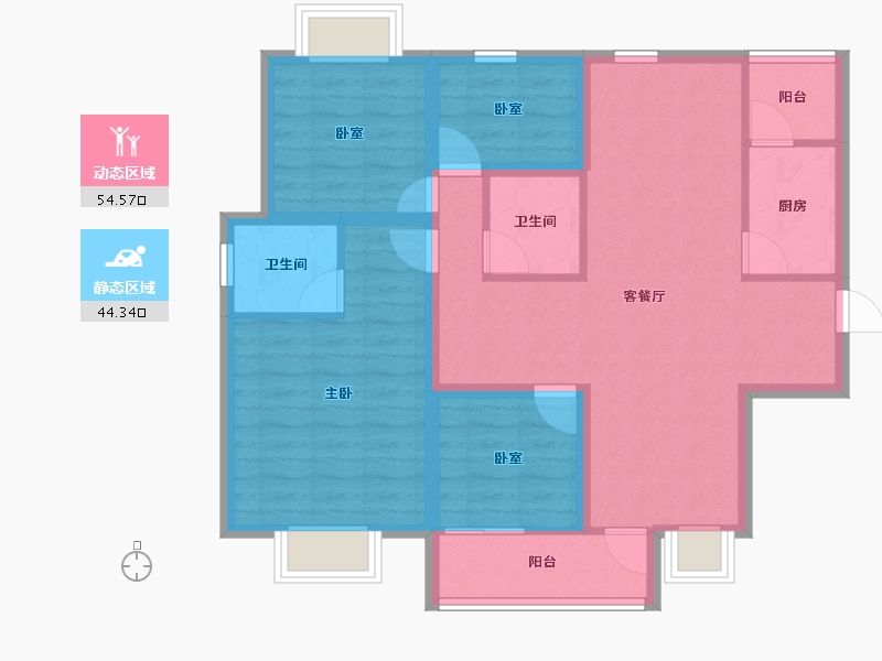 广东省-深圳市-合正汇一城-87.87-户型库-动静分区