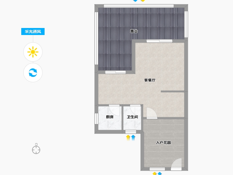 广东省-深圳市-鸿荣源禧园-61.67-户型库-采光通风