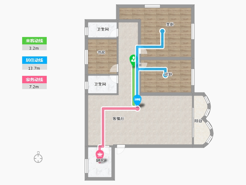 广东省-深圳市-凤凰花苑-91.20-户型库-动静线