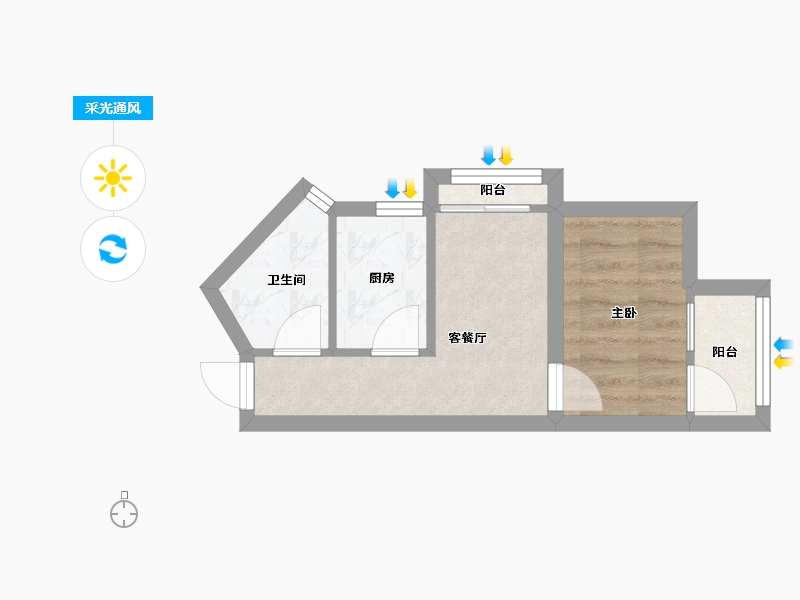 广东省-深圳市-康佳苑-26.80-户型库-采光通风