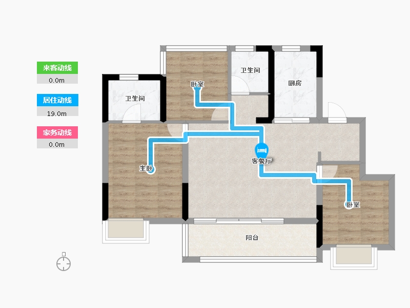 安徽省-合肥市-和悦庐鸣-78.40-户型库-动静线