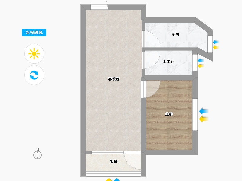 广东省-深圳市-泊林花园-32.86-户型库-采光通风