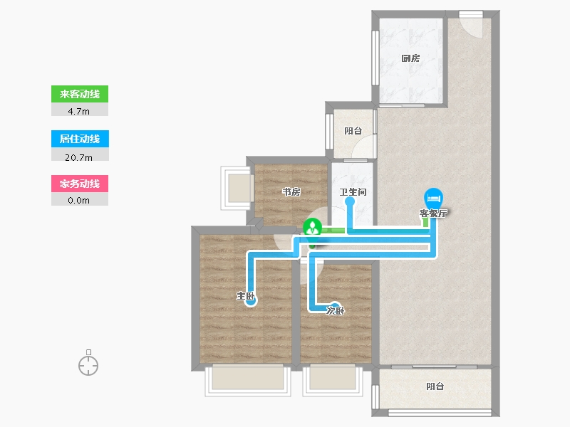 广东省-深圳市-鸿荣源禧园-81.24-户型库-动静线