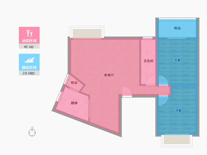 广东省-深圳市-银兴苑-66.15-户型库-动静分区