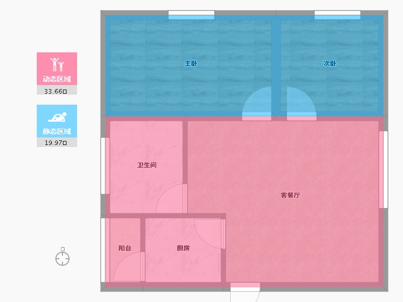 广东省-深圳市-颐安都会中央二期-47.67-户型库-动静分区