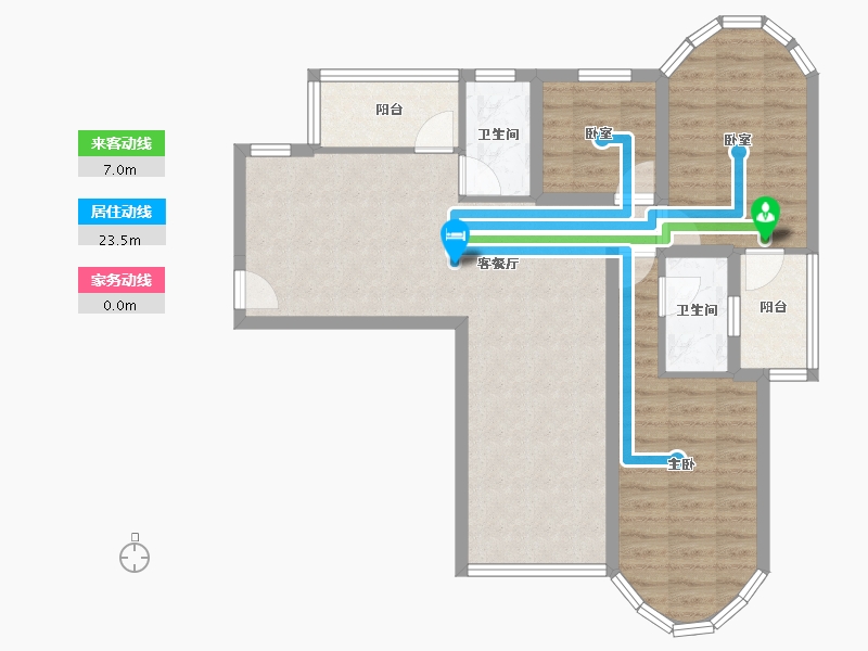 广东省-深圳市-东方花园-81.65-户型库-动静线