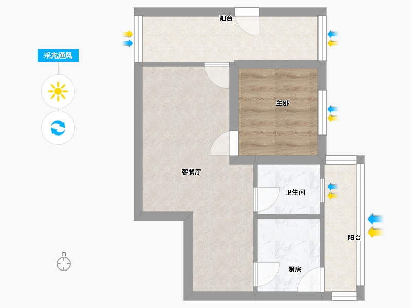 广东省-深圳市-鼎太风华(七期)-36.00-户型库-采光通风