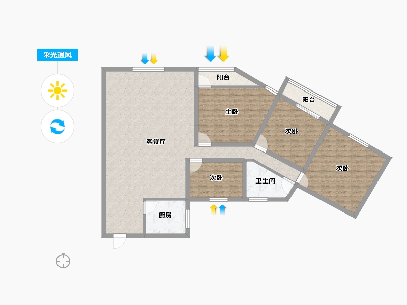 广东省-深圳市-富源花园-119.34-户型库-采光通风