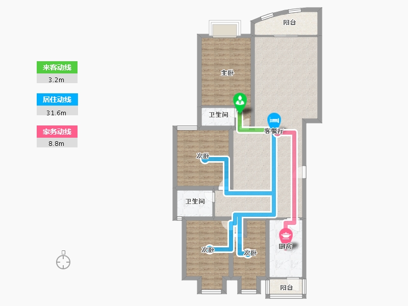 广东省-深圳市-桃源居12区（桃源居）-113.17-户型库-动静线