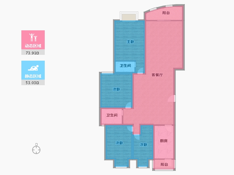 广东省-深圳市-桃源居12区（桃源居）-113.17-户型库-动静分区