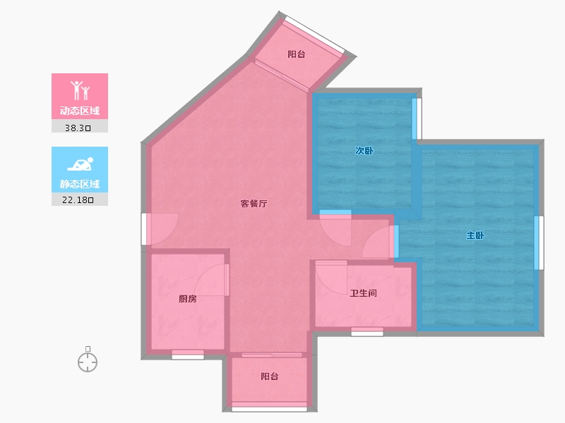 广东省-深圳市-康佳苑-53.44-户型库-动静分区