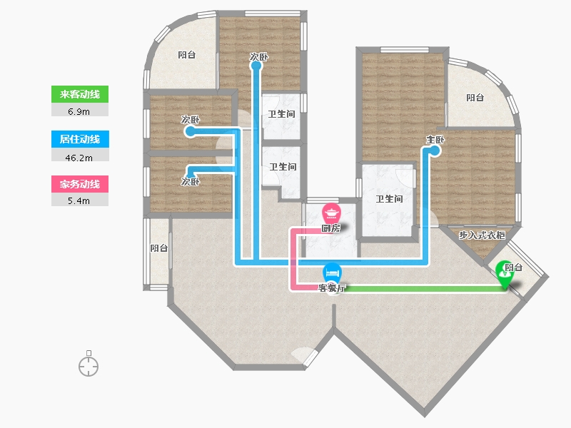 广东省-深圳市-锦绣花园四期-169.03-户型库-动静线