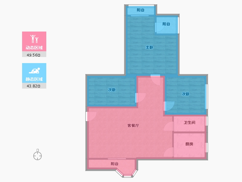 广东省-深圳市-常丰花园-83.46-户型库-动静分区