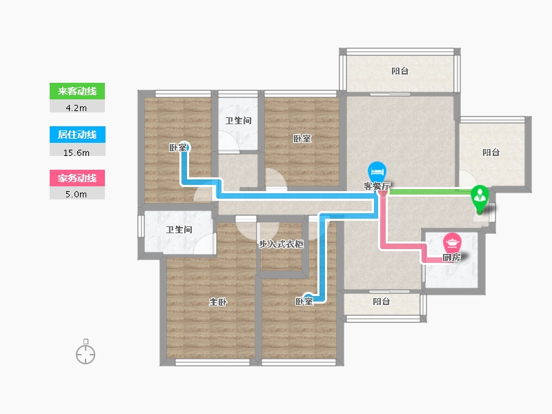 广东省-深圳市-宏发世纪城二期-105.78-户型库-动静线