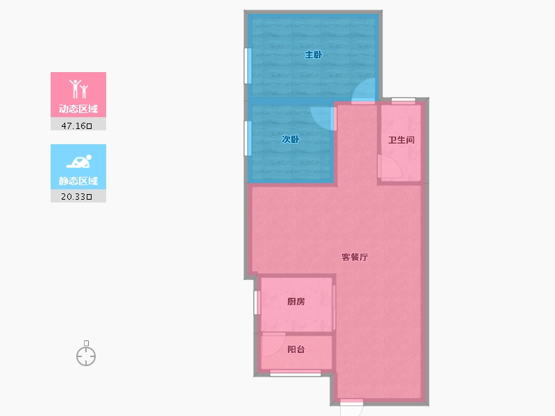 广东省-深圳市-田心庆云花园-60.33-户型库-动静分区