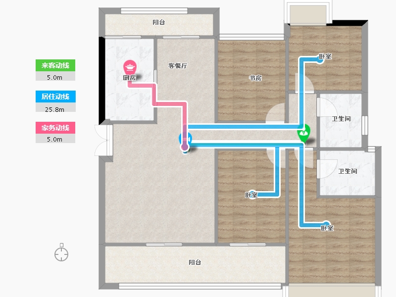 四川省-成都市-嘉合凤凰岛-110.88-户型库-动静线