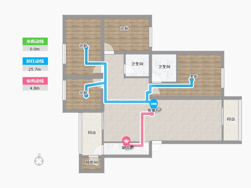 广东省-深圳市-和顺苑(和兴花园三期)-109.44-户型库-动静线