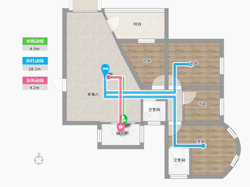 广东省-深圳市-洪湖花园-67.81-户型库-动静线