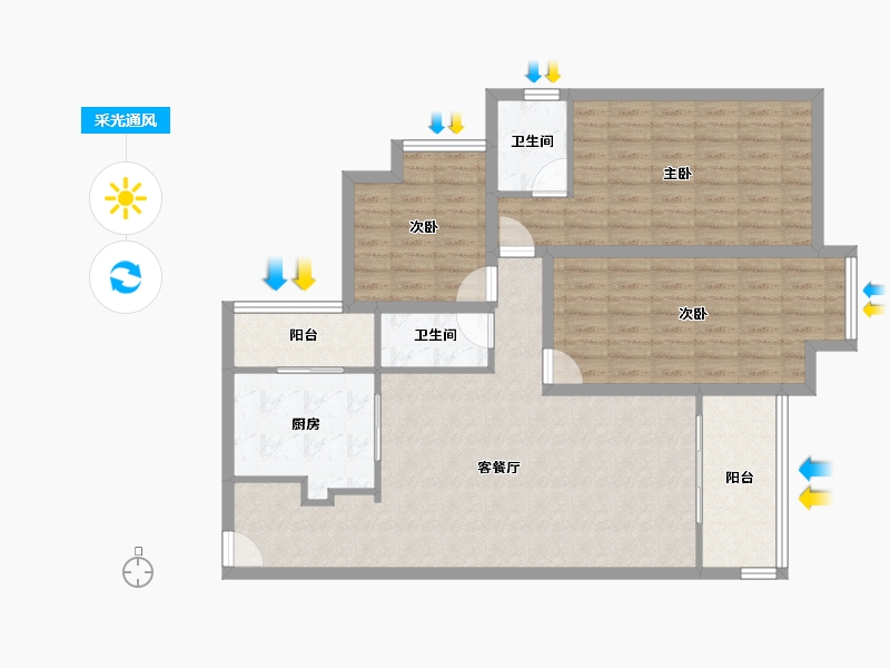 广东省-深圳市-浪漫港湾-109.94-户型库-采光通风