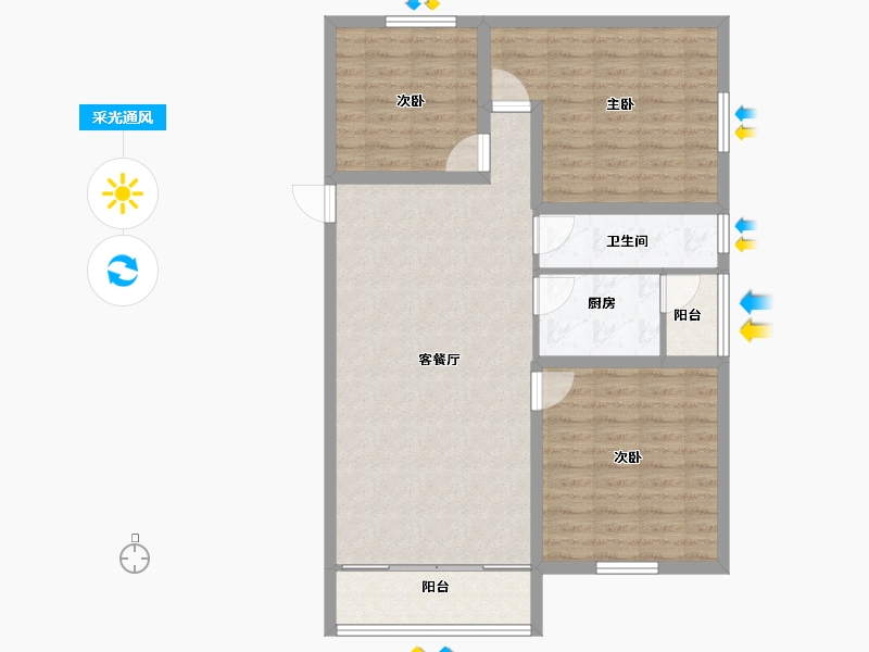 广东省-深圳市-山海翠庐-93.60-户型库-采光通风