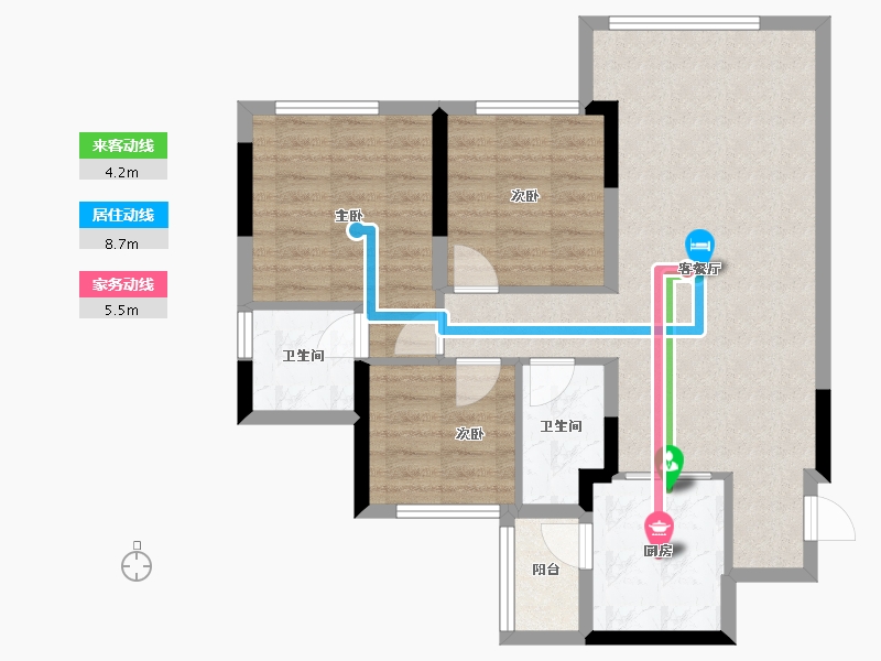 四川省-成都市-邦泰熙华天骄-75.21-户型库-动静线