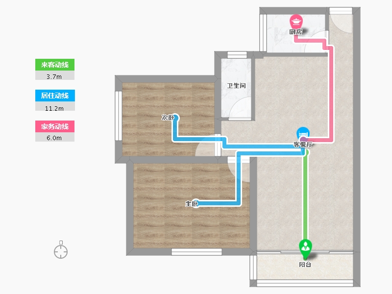 广东省-深圳市-宏兴苑-56.55-户型库-动静线