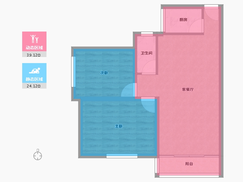 广东省-深圳市-宏兴苑-56.55-户型库-动静分区