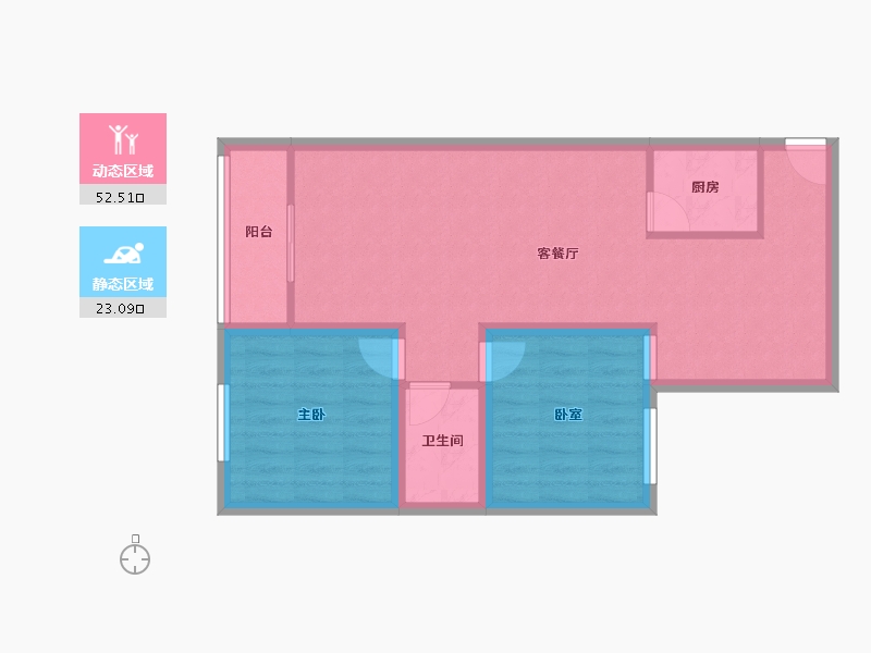 广东省-深圳市-合正瑞园-67.43-户型库-动静分区