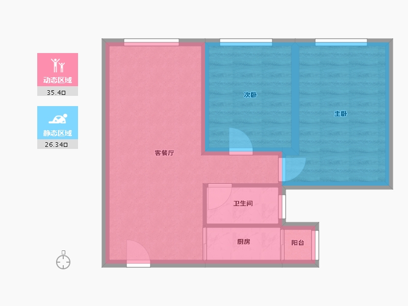 广东省-深圳市-百富大厦-54.80-户型库-动静分区