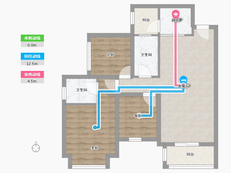 广东省-深圳市-星河时代-66.25-户型库-动静线