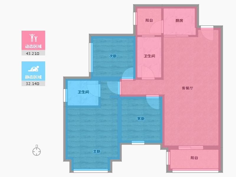 广东省-深圳市-星河时代-66.25-户型库-动静分区