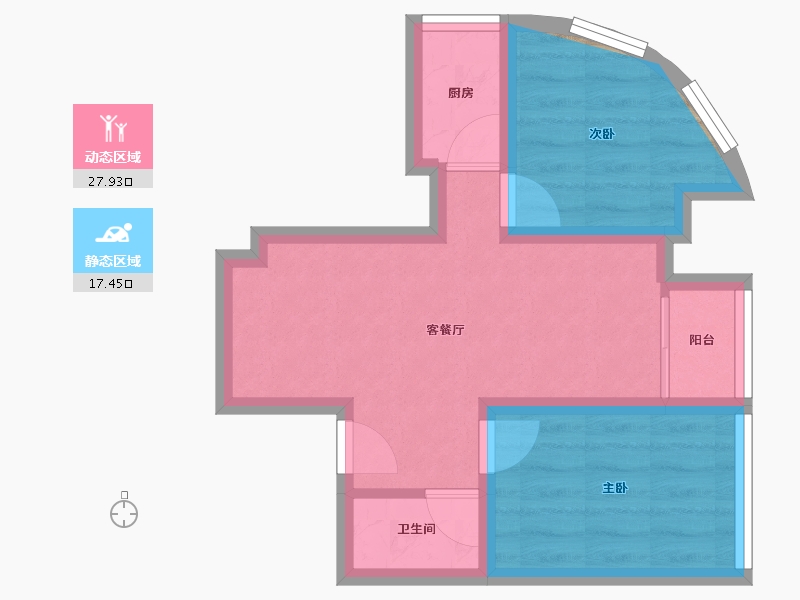 广东省-深圳市-庐山花园-39.73-户型库-动静分区