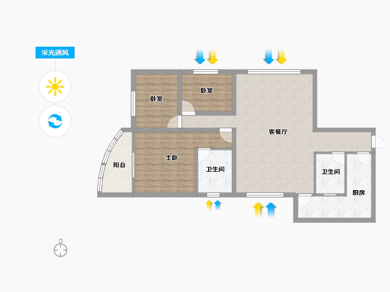 广东省-深圳市-港逸豪庭-93.54-户型库-采光通风