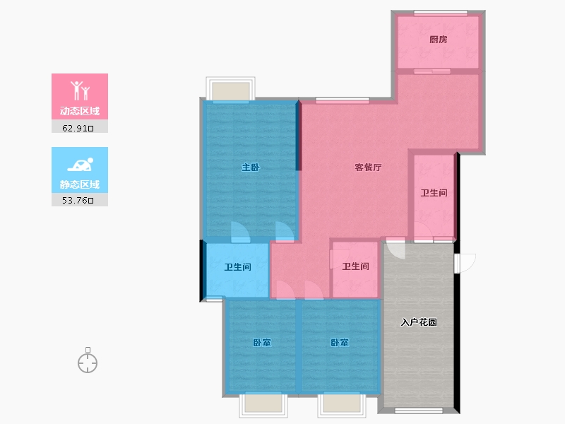 四川省-成都市-万科魅力之城-三期-112.00-户型库-动静分区