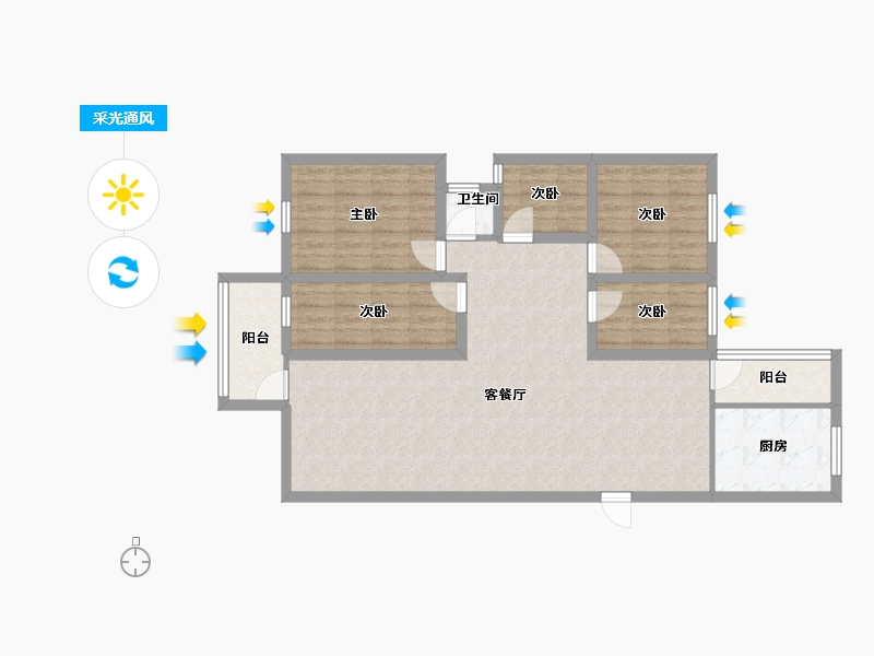 广东省-深圳市-愉园新苑-96.96-户型库-采光通风