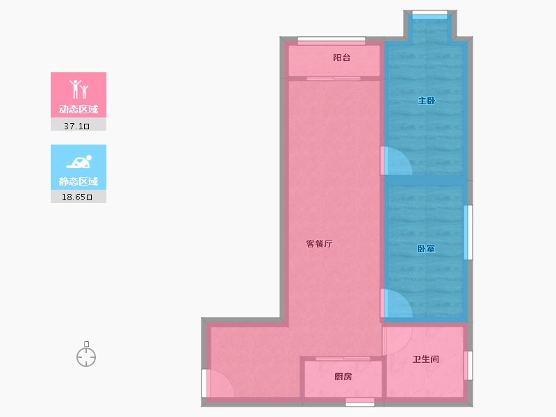 广东省-深圳市-长丰苑-48.80-户型库-动静分区