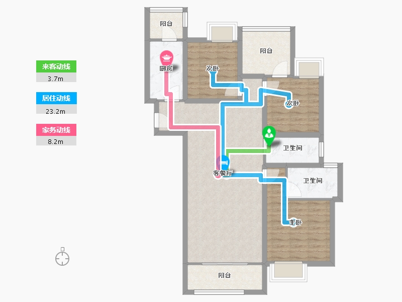 广东省-深圳市-华侨城四海云亭-94.12-户型库-动静线