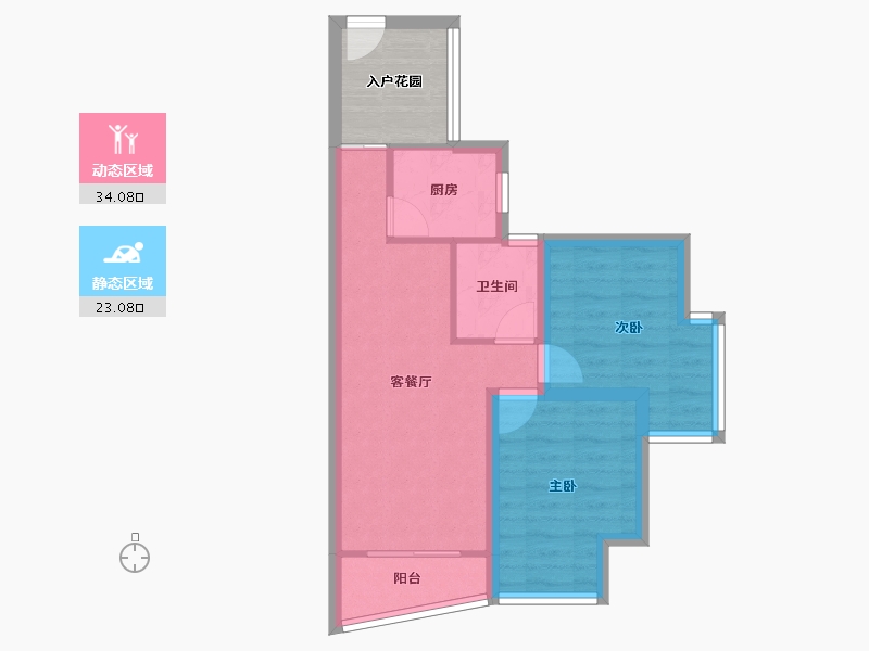 广东省-深圳市-名居绿海名居-55.58-户型库-动静分区