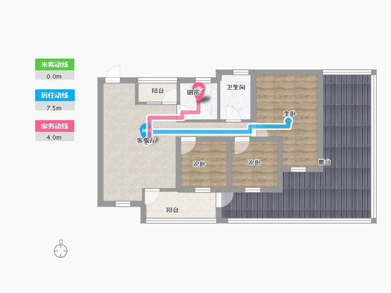 广东省-深圳市-佳兆业新都汇-70.39-户型库-动静线