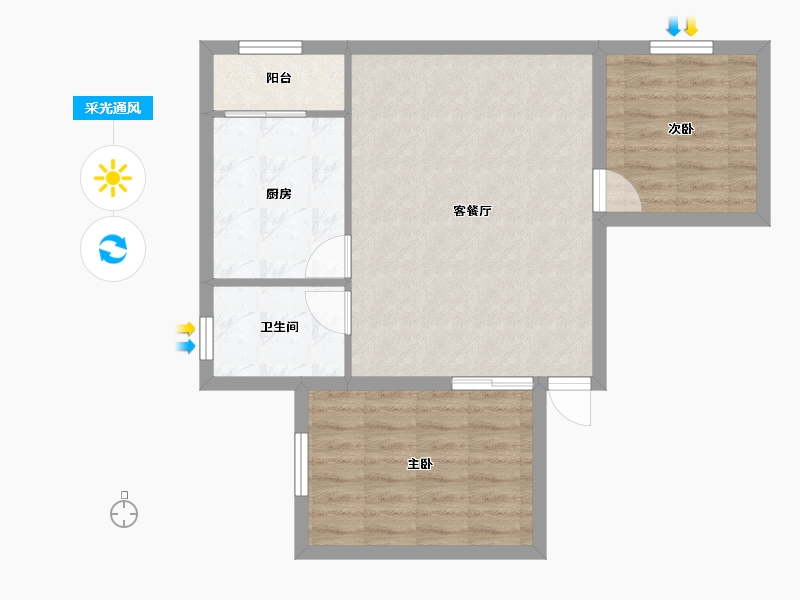 广东省-深圳市-日豪名园-62.48-户型库-采光通风