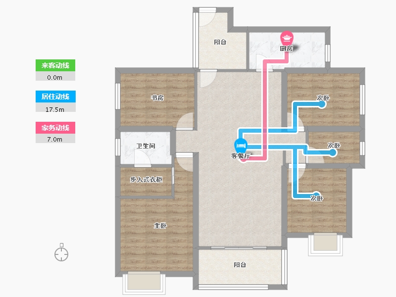 广东省-深圳市-南航明珠花园-100.90-户型库-动静线