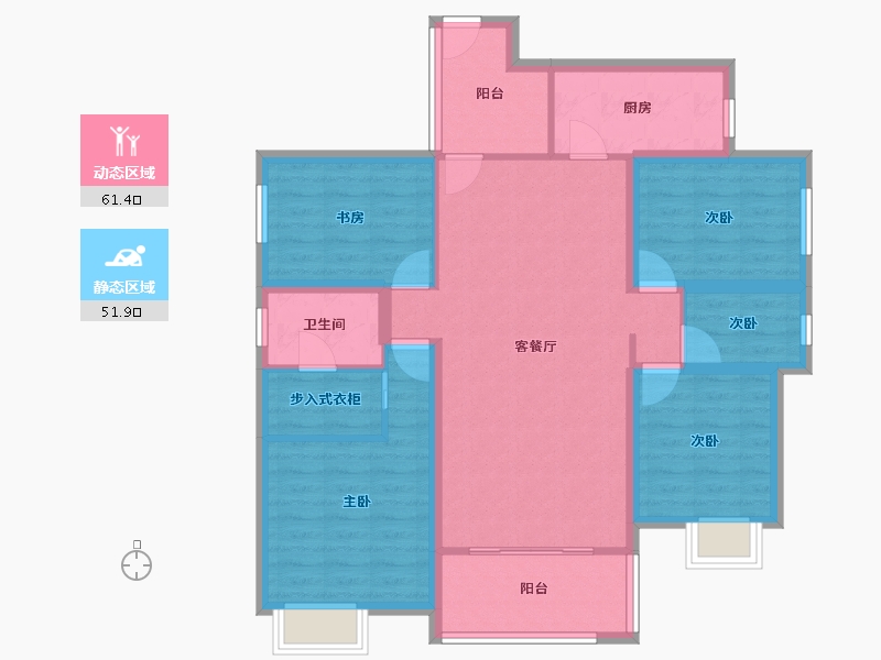 广东省-深圳市-南航明珠花园-100.90-户型库-动静分区